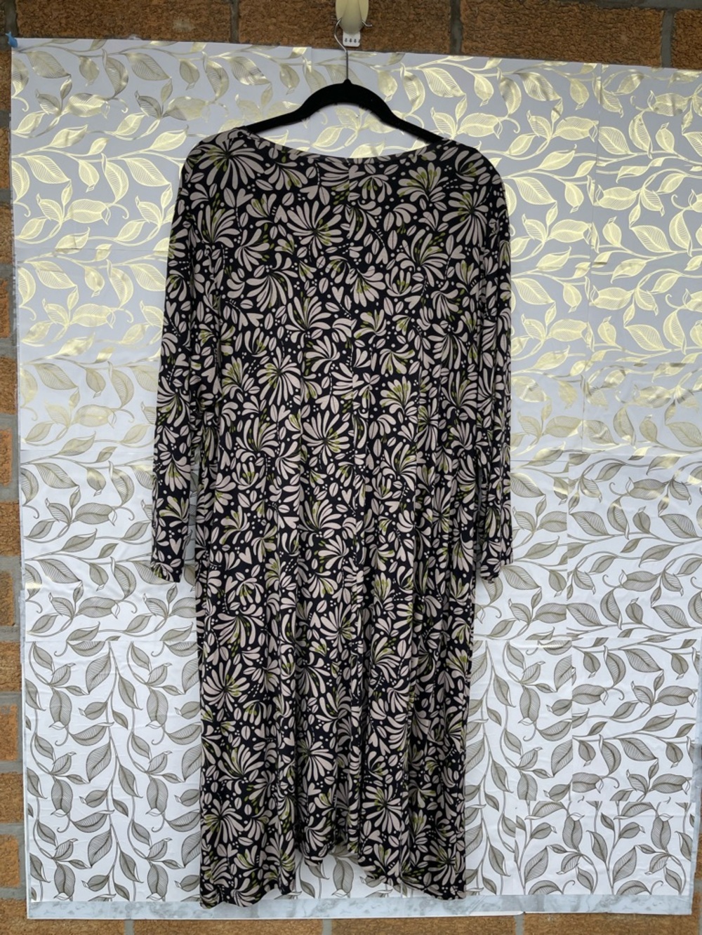 Gudrun Sjödén Floral Lyocell Dress XL Art Lagenlook Boho Eco-Friendly Pocket - Picture 7 of 10